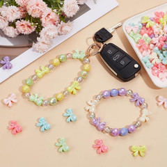 200Pcs Acrylic Bow Beads Bowknot Bead Bulk Pink White Green Orange Butterfly Win