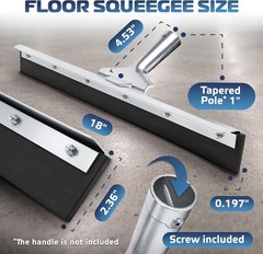 Versatile Heavy-Duty 10-Inch Squeegee with Universal Socket for Extension Poles