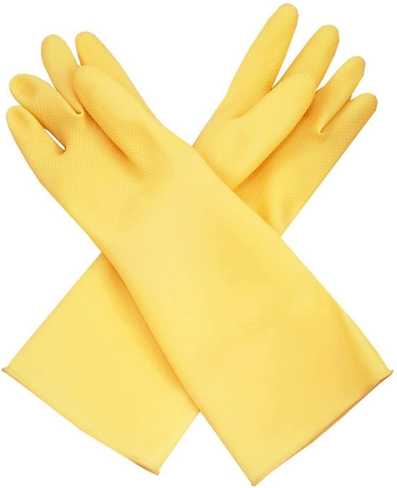 Carnation Latex Glove for Dish Washing/Cleaning/Multi Purposes #400 (5 PAIRS)