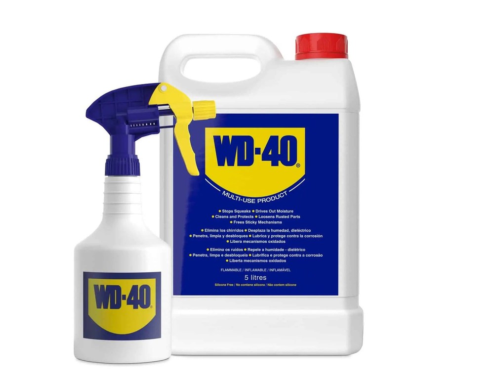 WD40 5 Litre with Applicator Spray Bottle WD40 Multi Purpose Lubricator 5 L