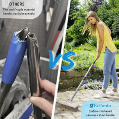 Stainless Steel Wire Scrub Brush with Long Handle for Deck, Concrete, Patio Floo