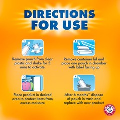 (2 pack) Arm & Hammer Storage Moisture Absorber and Odor Eliminator, 10.5 oz.