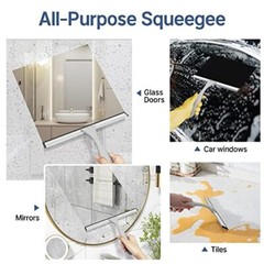 10 Inches All Purpose Squeegee for Glass Shower Doors Car Window Home Mirrors