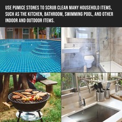 Pumice Stone Toilet Bowl Cleaner, 2 Pack Extra Long Handle , Toliet Stain Remove