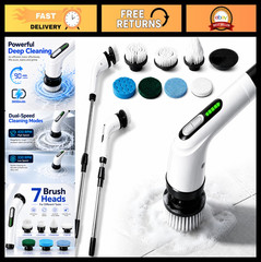 Electric Spin Scrubber for Bathroom Cleaning | Waterproof Shower Scrubber with E