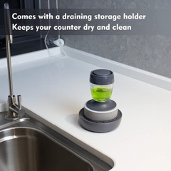 Dish Brush With Soap Dispenser Kitchen Scrub Brush For Dishes Pots Pans Sink Cle