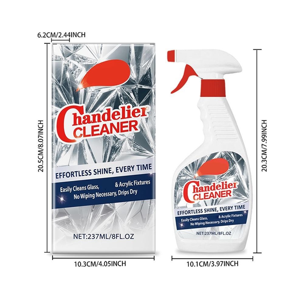 1/2x Chandelier Cleaner Drip Dry Spray,No Wipe Dust Remover for Chandelier 237ml