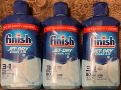 3 Pack Finish Jet-Dry Rinse Aid – 80 Washes Per Bottle – 8.45 FL OZ Each