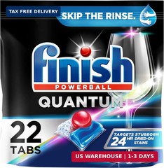 Finish Quantum Dishwasher Pods, No Pre-Rinse Dishwasher Detergent Soap Removes 2