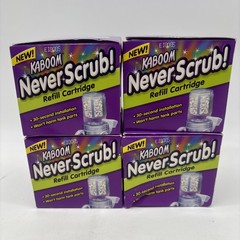 Kaboom [Orange Glo] Never Scrub! No-Clean Toilet Cartridge Refills – Lot of 4