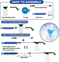 Diatomaceous Earth Powder Duster – 250Ml Adjustable 17-50 Inch Powder Sprayer wi