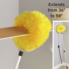 Microfiber Ceiling Fan Wall Duster Cleaner Mop Washable Extendable 36″ – 58″