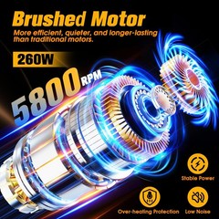 Cordless Car Buffer Polisher kit [2X 2000mAh 21V Batteries & 18 PCS Attachmen…