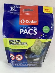 4 Packs NEW O-Cedar PACS Hard Floor Cleaner, Crisp Citrus Scent (10-Count ea=40)
