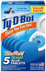 Ty-D-Bol Lavender & Blue Toilet Bowl Cleaner 5 Count Tablet Value Pack x2 USA