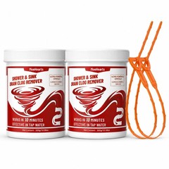 2 PCS Drain Cleaner Shower Sink Powerful Pipeline Dredging Agent Hair Grease