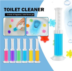 TOILET BOWL GEL STAMP FLOWER DEODORIZER/CLEANER – SET OF 6 COLORS/SCENTS