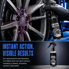 120ml Iron Eraser Rust Remover Spray, Car Wheel Paint Brake Dust Fast Cleaner