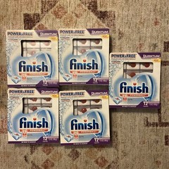 Finish Quantum Dishwasher Detergent, Power 12 Per-pack (5 Pk)