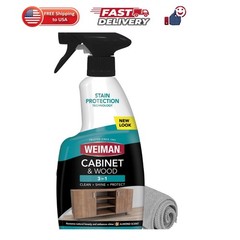 Cabinet & Wood Clean & Shine Spray – Furniture, Kitchen Cabinets, Baseboard &…