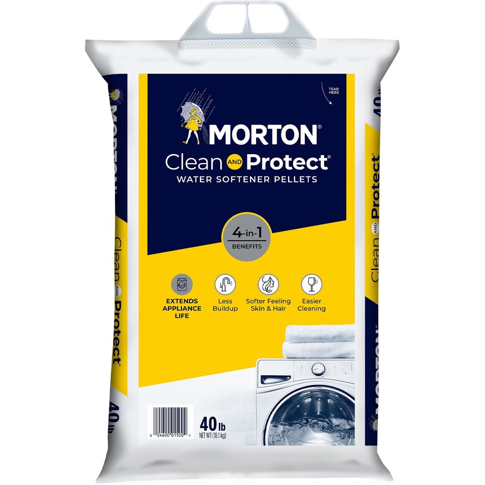 Water Softener Salt Pellets, 40 lb Bag, Clean and Protect Formula