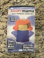 Angry Mama Blue Microwave Cleaner only with Water and Vinegar Cleans Kitchen NEW