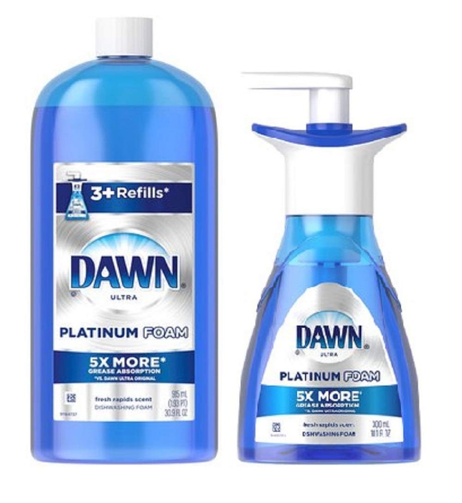 Dawn Platinum Erasing Dish Foam, Dishwashing Soap Pump 41 Fl Oz (Pack of 1)