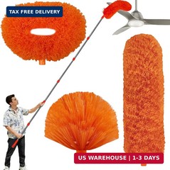 20 Ft+ High Reach Cleaning Tool Kit – Microfiber Feather Ceiling Fan Duster & Co