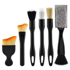 6 Pcs Car Detailing Brush Kit Automotive Interior Exterior Detailing Kit