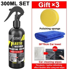 Car Plastic Restorer, Back to Black Gloss, Long-lasting Auto Polish Cleaner