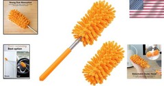 2-Pack Hand Washable Microfiber Duster – Lightweight & Telescoping Cleaning Tool