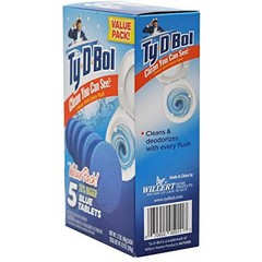 Ty-D-Bol Blue Tablets Value 5 Pack Automatic Toilet Bowl Cleaner Deodorizer Tabs
