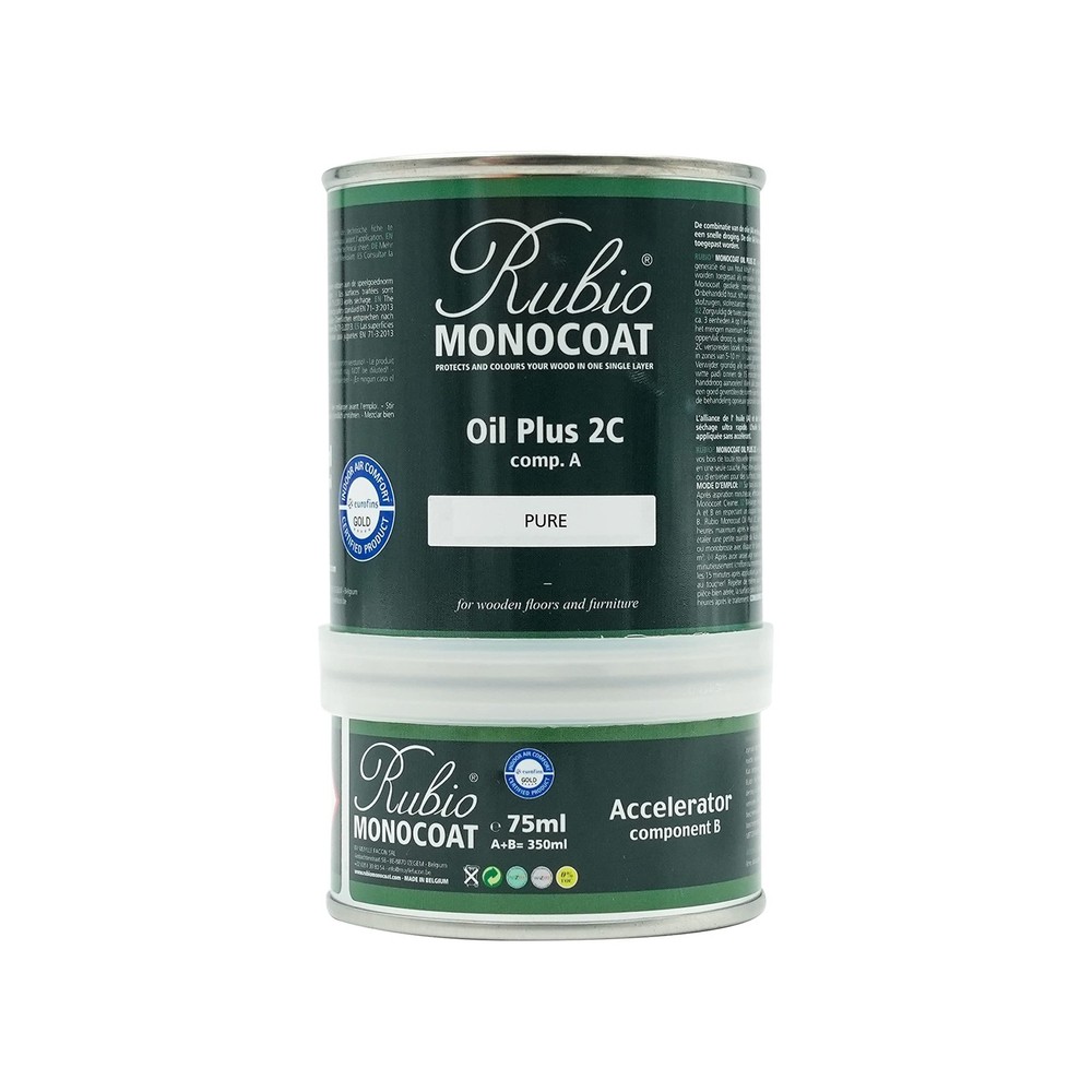 Rubio Monocoat Wood Oil Finish 175 ft² – Pure | Plus 2C | 350 ml,