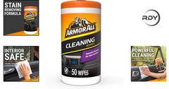 50 Count Natural Car Cleaning Wipes – Safe for Interior & Exterior Surfaces