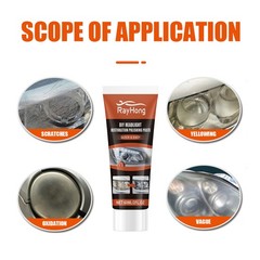 Headlight Restorer Kit UV Coating Scratch Remover Yellow Foggy Lens Cleaner