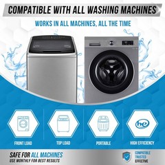 Washing Machine Cleaner Descaler 24 Pack – 1 Count (Pack of 24), Blue/White