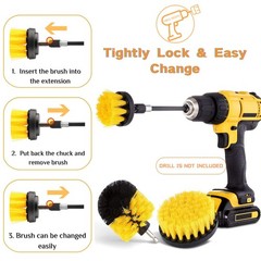 Drill Brush Set, 22 Pcs Drill Scrubber Brush Kit Includes All Purpose Drill B…