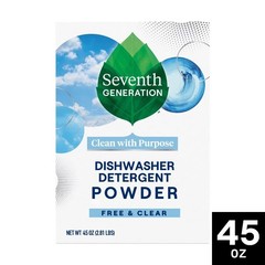 Dishwasher Detergent Powder, Free & Clear, 45 fl Oz