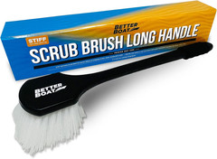 Stiff Hand Scrub Brush, Large Handle Heavy Duty Tire and Wheel Cleaning Tool, Ou