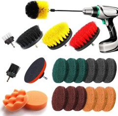 22x Drill Brush Attachment Set Multi Purpose Deep Cleaning Kit Power Scrubber