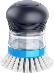 Soap Dispensing Palm Brush Kitchen Scrubber for Dish Pot Sink Cleaning Navy