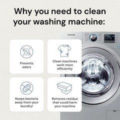 Grab Green Natural Washing Machine Cleaner Pods 5 Count Unscented Tablets