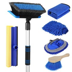 62” Car Wash Brush with Long Handle, Scratch-Free Soft Bristles Sturdy Car W…