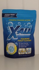 X-ALL Foaming Toilet Cleaner, Self-Activating Powder, 1 Pack(4 Treatments), New
