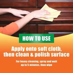 4 Pack Orange GLO 16oz. Wood Furniture 2-in-1 Clean Polish Spray Restores Luster