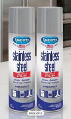 2 Cans ~ SW148R Sprayway Stainless Steel Metal Pro Cleaner & Polish MultiUse15oz