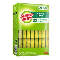Scotch-Brite Heavy Duty Scrub Sponges: 24-pack (Yellow and Green)