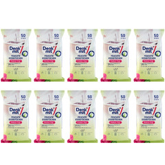 10 x 50 pcs Denkmit Moist vinegar cloths raspberry