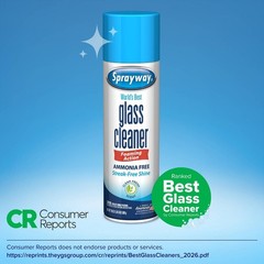19ozAmmonia Free Aerosol Glass Cleaner FreshScent Streak FreeWindow Mirror Spray