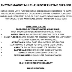 Multi-Purpose Enzyme Cleaner Concentrate 1 Gallon – Plant-Based Stain & Odor …